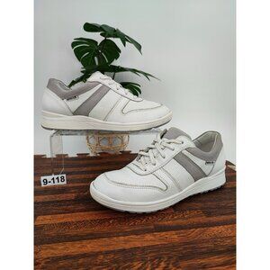 Mephisto Women's Rebeca Perf  White Leather Lace Up Sneakers Size 9 US
